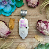 75 - Sterling Silver Pink Conch & Mercury Dime Pendant by Shay Pfeiffer