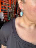 Golden Hill Turquoise Dangle Earrings – Sterling Silver, Post Style, USA Made