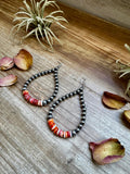 Teardrops Earrings - American Rodeo Collection - Sterling Silver Pearls & Spiny
