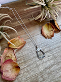Stirrup Pendant Necklace – Sterling Silver – 18 Inch – Hada Collection