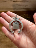 Naja Pendant with Purple Spiny Oyster & Yellow Tint – Sterling Silver – Native Made by MC