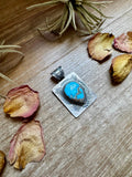Golden Hill Turquoise Pendant – Navajo Handmade by Ned Nez, Sterling Silver