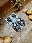 Sterling Silver Dangle Earrings – Native Made by Leander & Rhonda Largo, USA