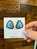 Stud Earrings Turquoise Earrings & Sterling Silver