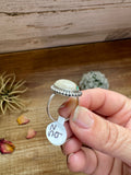 Small Ring - Size 9 - Ribbon Turquoise & Sterling Silver