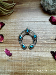 Naja Pendant - sterling silver with kingman turquoise