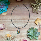 FREE Sterling Silver Necklace + MJ Triangle Royston Turquoise Charm