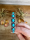 Cuff Bracelet – Kingman Turquoise – Sterling Silver – Reed Charley, Navajo Handmade