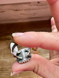 Ring - Size 5 1/2 -Red Spiny & Sterling Silver