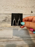 Sterling Silver Pearl & Black Onyx Dangle Earrings
