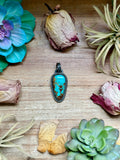 MJ Turquoise Sterling Silver Pendant – Triangle Shape
