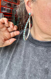 Kingman Turquoise Teardrop Dangle Earrings – Sterling Silver