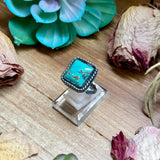 square ring turquoise mj