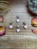 Small Pendant - Heart Shape Pink Conch & Sterling Silver