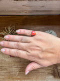 Heart Ring - Size 6 -Dahlia ring and sterling silver IIII
