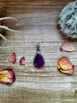 Teardrop Pendant - Purple Spiny & Sterling Silver