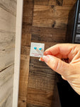 Heart-Shaped Turquoise Inlay Stud Earrings – Mary Ann Neha – Zuni Handmade Sterling Silver