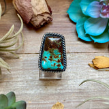 MJ Ring Trapezoid Turquoise Sterling Silver