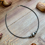 15-Inch 14mm Middle Sterling Silver Pearl Necklace