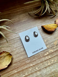 Wild Horse Teardrop Stud Earrings – Sterling Silver, Small