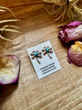 Dragonfly Earrings with Kingman Turquoise – Sterling Silver
