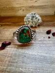 Cuff - Sterling silver Cuff Bracelet with Royston turquoise