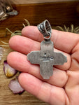 Zia Symbol Pendant with Sonoran Gold Turquoise – Sterling Silver – Native Made by K. Billah – Fits 8mm