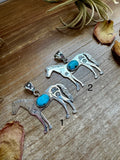 The Devon - Horse-Shaped Pendant with Kingman Turquoise