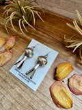 Sterling Silver Blossom Earrings – Native Made, Stamp MS, 2.5" Dangle