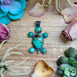 Turquoise Turtle Pendant – Sterling Silver fit 8 mm