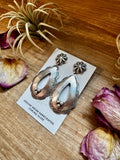 Concho & Teardrop Dangle Earrings – Sterling Silver