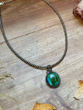 ***FREE Sterling Silver Pearl Necklace + MJ Green Turquoise Pendant