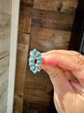 Small Cluster Ring – Kingman Turquoise, USA Made - size 6.5