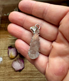 Teardrop Pendant with Kingman Turquoise – Option 4 – Sterling Silver – Native Made by SF – Fits 5mm