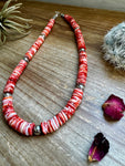 19 inch - NFR collection - sterling silver and red spiny