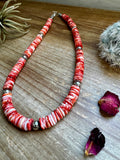 19 inch - NFR collection - sterling silver and red spiny