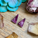 Purple Spiny Oyster Stud Earrings – Sterling Silver