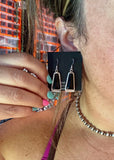Sterling Silver Pearl & Black Onyx Dangle Earrings