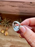 Size 7 Mojave Spiny & Turquoise Ring – Sterling Silver, USA Made