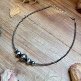 16mm Graduated Sterling Silver Pearl Necklace