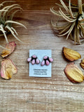 Marcella James Pink Conch Cluster Earrings – Sterling Silver, ¾ Inch