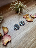Concho Stud Earrings – Sterling Silver