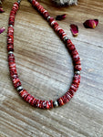 19 inch - NFR collection - sterling silver and red spiny