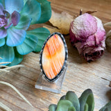 MJ Ring - Orange Spiny Oyster Adjustable Ring