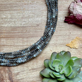 Faceted Moonstone Necklace – 19" 3mm