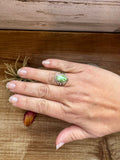 Small Ring- size 6 - Sonoran Gold Turquoise & Sterling Silver