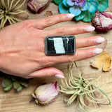 MJ White Buffalo Ring – Sterling Silver Adjustable Band
