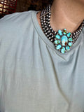 Princess Sonoran Turquoise Necklace – Emerson Thompson, Native Made, Sterling Silver