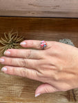 Heart Ring - Size 6 1/2 -Dahlia ring and sterling silver