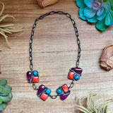 One-of-a-Kind Turquoise & Spiny Oyster Three-Charm Choker